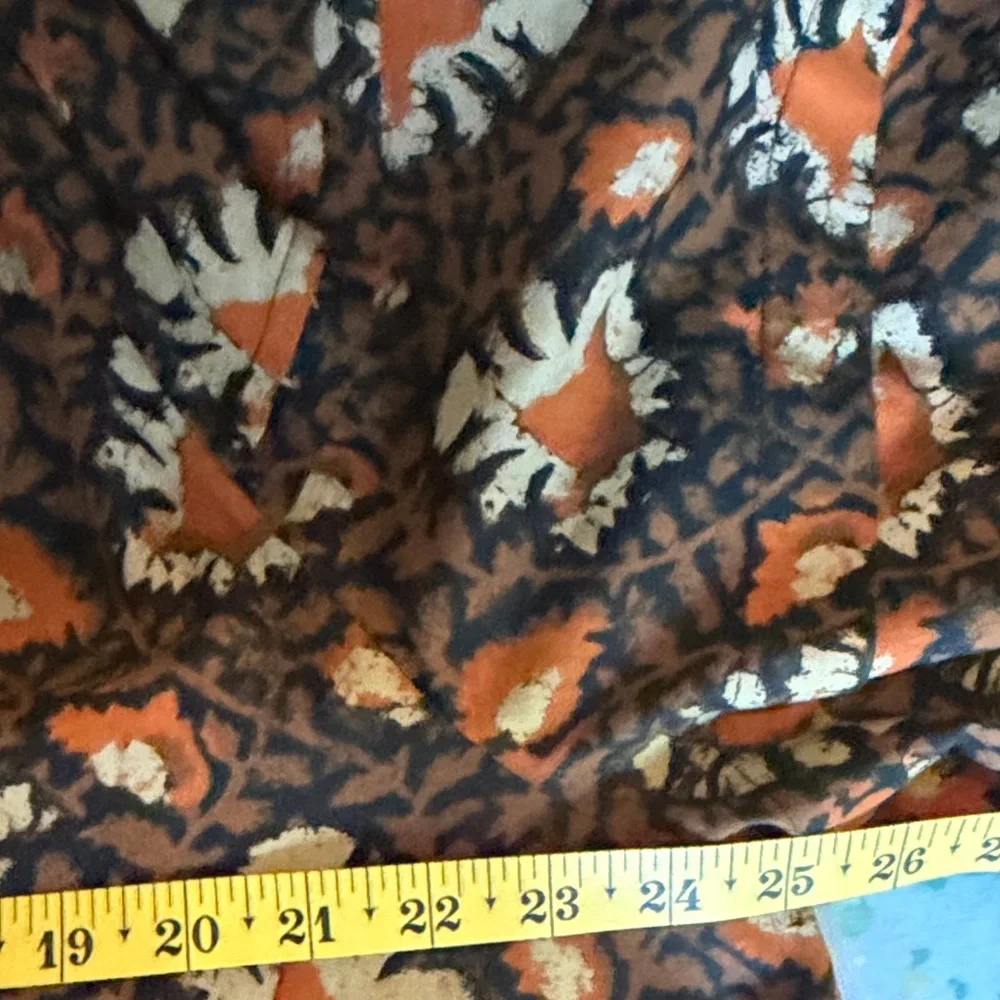 Free‎ People | Willow Print Puff Sleeve Blouse Size Large Boho Romantic Beachy